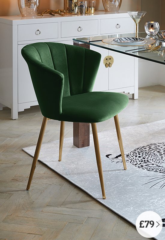 dunelm kendall chair green