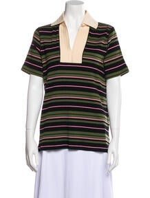 Polo Neck T-shirt Striped Polo w/ Tags