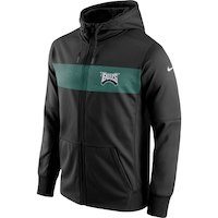 Men's Philadelphia Eagles Nike Black Team Sideline Full-Zip Performance Hoodie