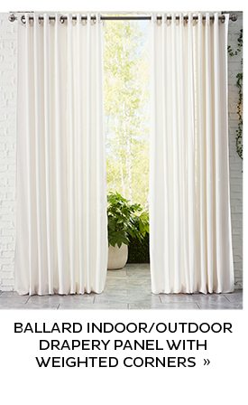 Ballard Indoor/Outdoor Drapery Panel With Weighted Corners