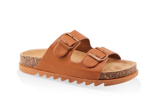 Double Band Footbed Sandals