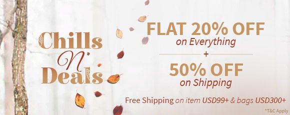 Chills-n-Deals: Flat 20% Off & 50% Off on Shipping. Shop!