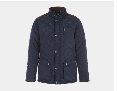 Mens Navy Blue Padded Jacket