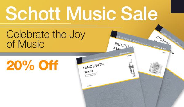 20% Off Schott Music Sale