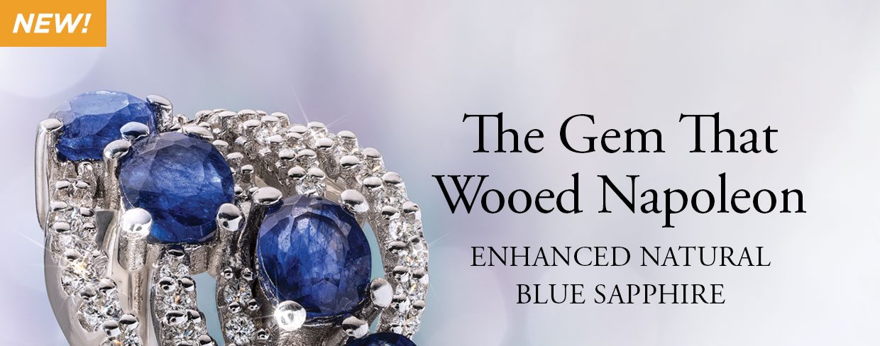 New! The Gem That Wooed Napoleon ENHANCED NATURAL BLUE SAPPHIRE.