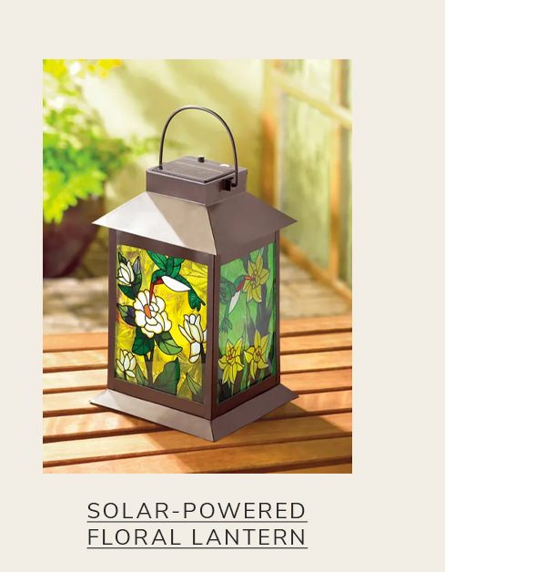 Solar-Powered Floral Lantern | SHOP NOW