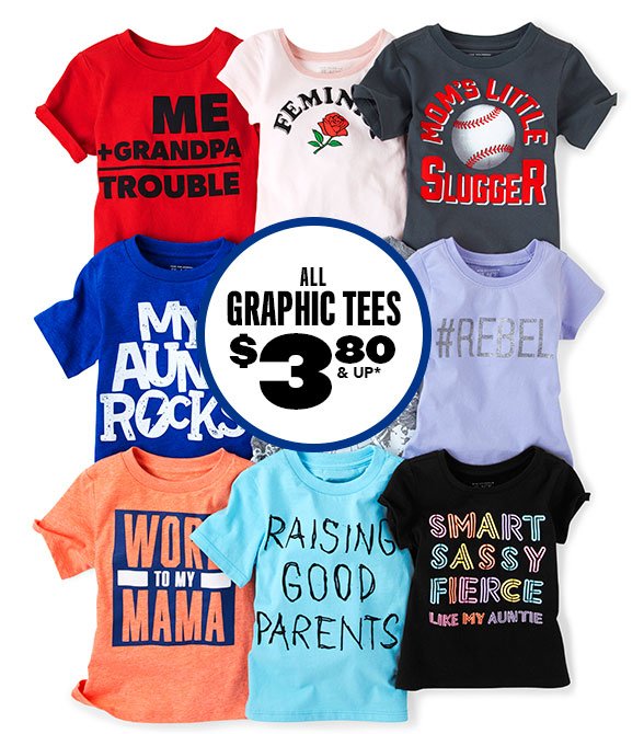 All Graphic Tees $3.80 & Up