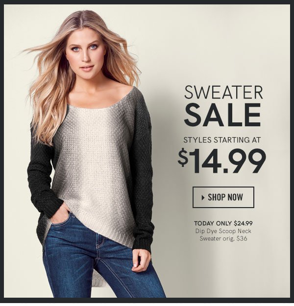 Warm Up With Our Sweater Sale - Prices starting at just $14.99! Shop Now