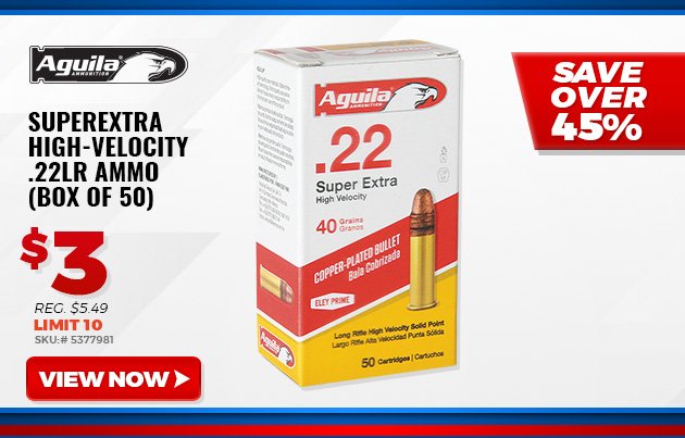 RAguila Ammunition SuperExtra High-Velocity .22LR Ammo (Box of 50)