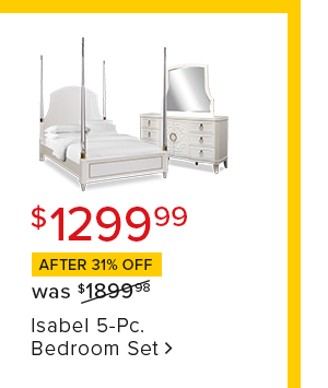 isabel bedroom set - $1078.98. shop now
