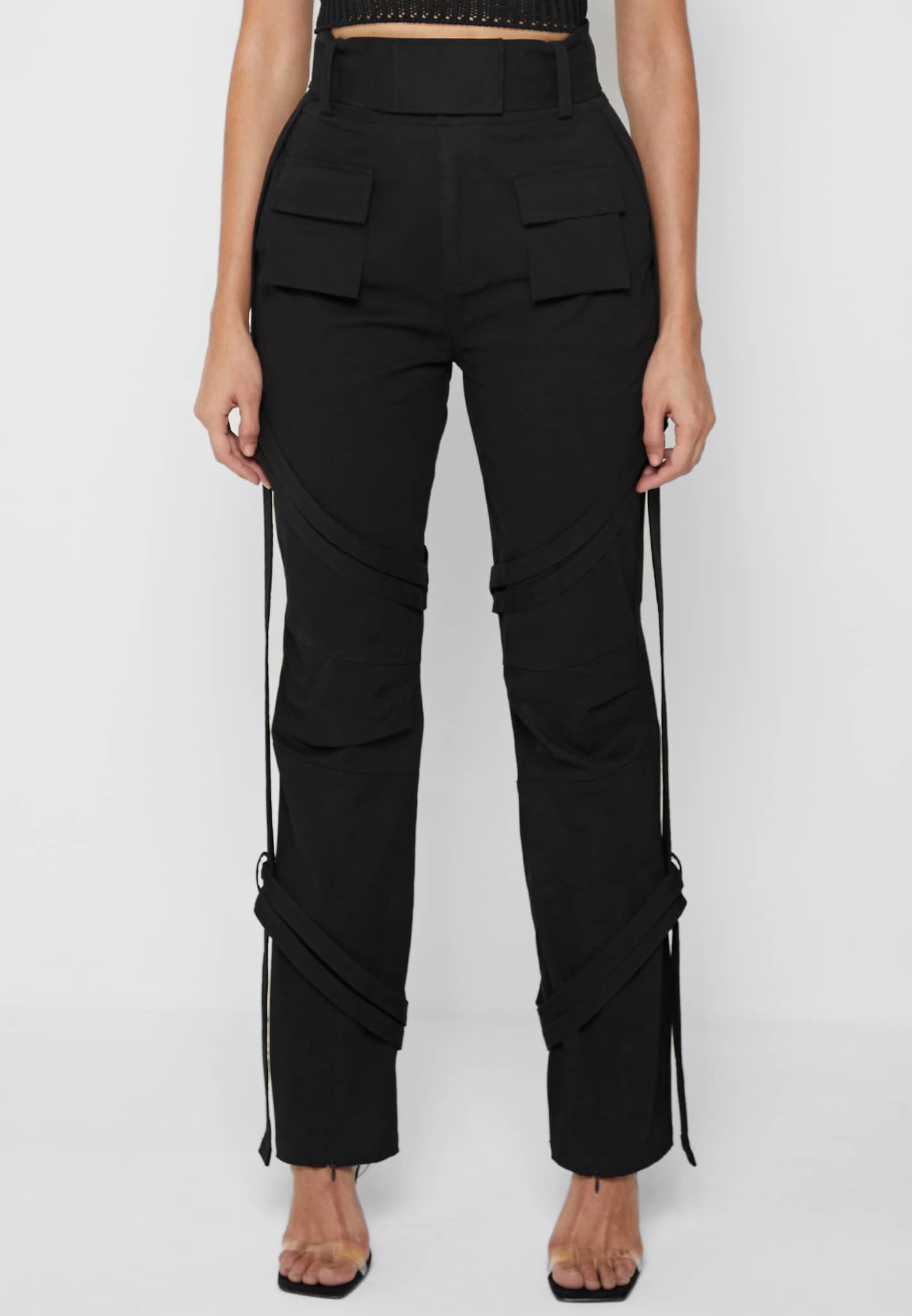 Carpenter Detail Cargo Trousers - Black