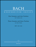 Bach - 3 Sonatas And 3 Partitas For Solo Violin, BWV 1001-1006