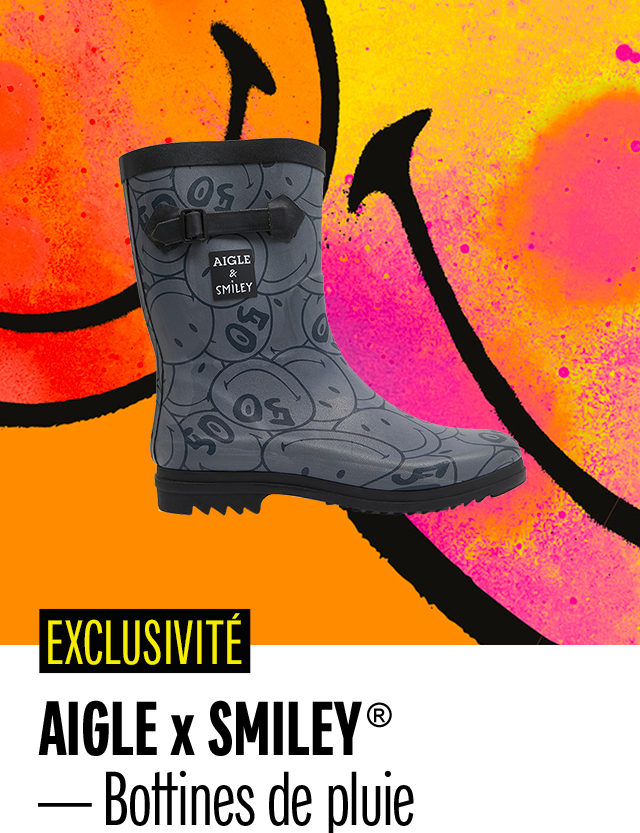 Exclusivité : AIGLE x SMILEY® Bottines de pluie