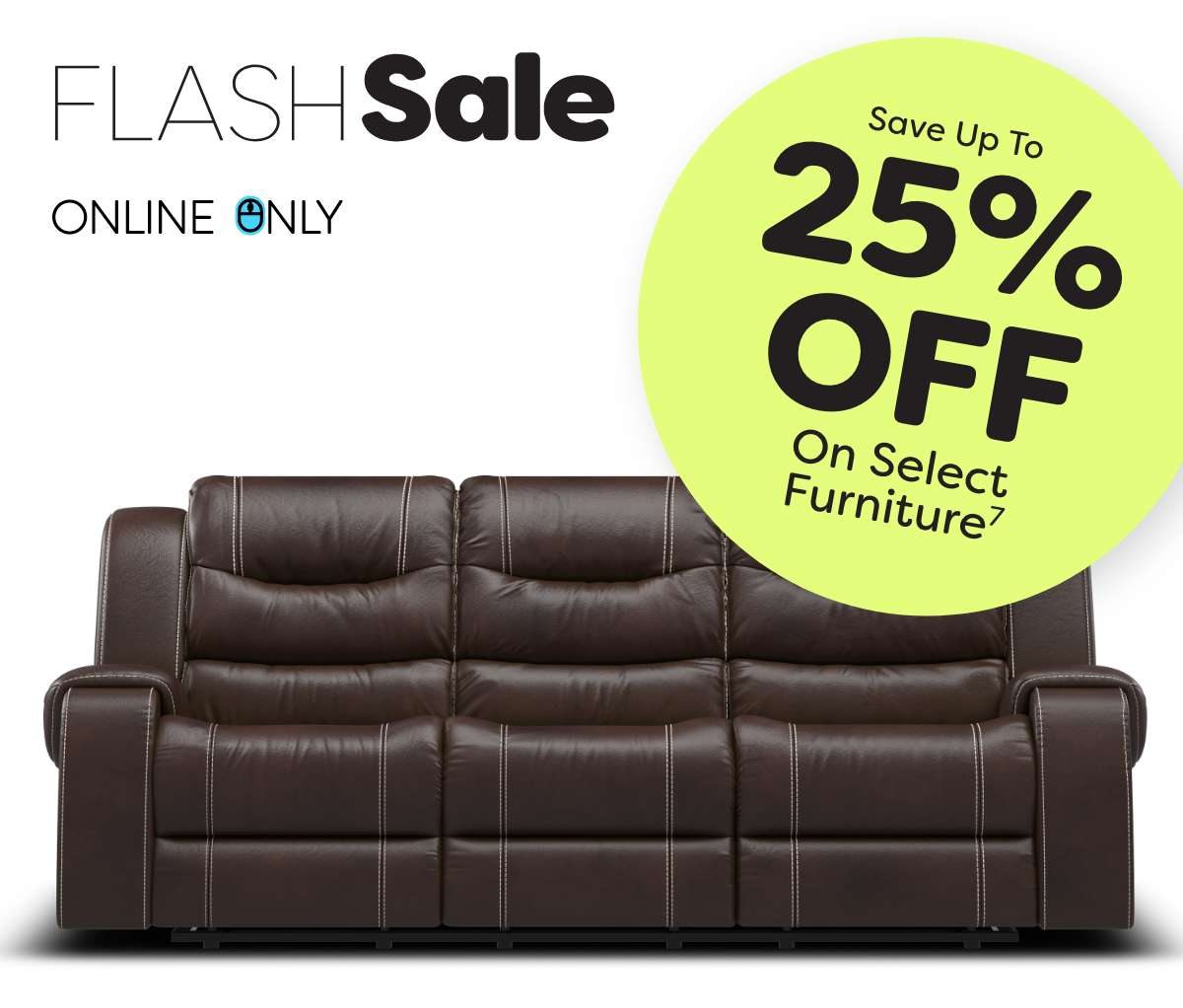 Save up to 25% off on select furniture