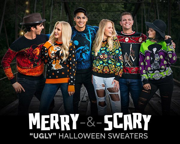 Merry & Scary. NEW "Ugly" Halloween Sweaters