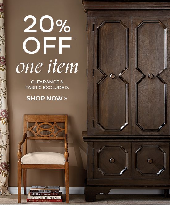 20% Off One Item*