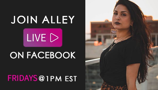 Join Alley LIVE on Facebook Today @1PM EST