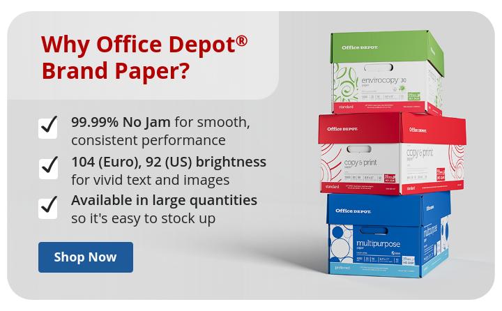 Why Office Depot Brand Paper?