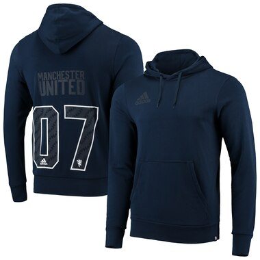 adidas Manchester United Navy Pullover Hoodie
