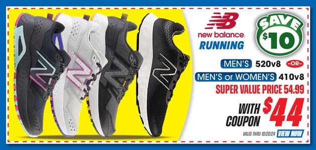 New Balance 520V8 Men's or 410 V8 Adult's Running Shoes