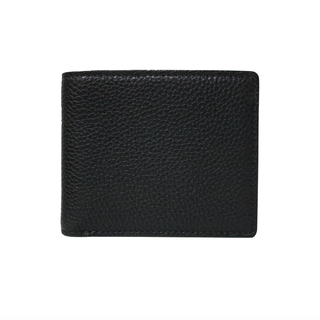 Image of Black Pebbled Leather Classic Bifold Wallet