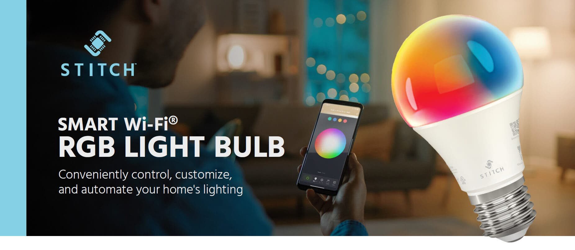 STITCH Smart Wi-Fi RGB Light Bulb