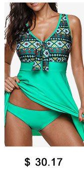 Cutout Back V Neck Swimdress and Panty