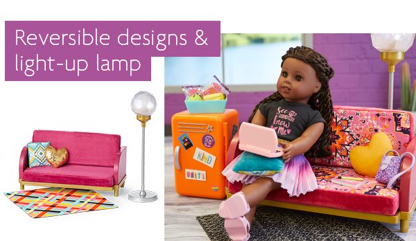 Reversible designs & light-up lamp