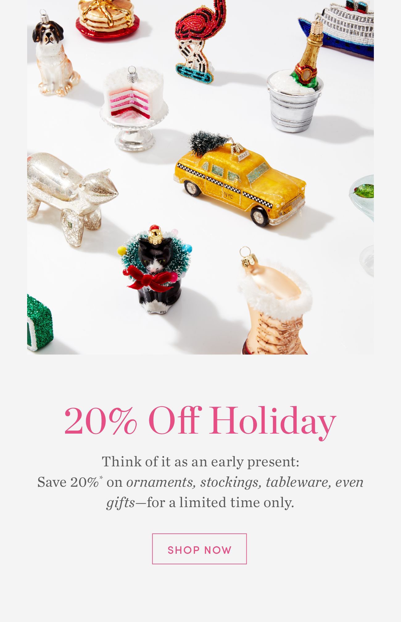 20% Off Holiday - shop now >