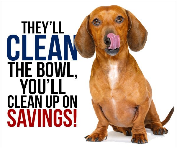 They'll clean the bowl, you'll clean up on savings! 25% Off Your Order*