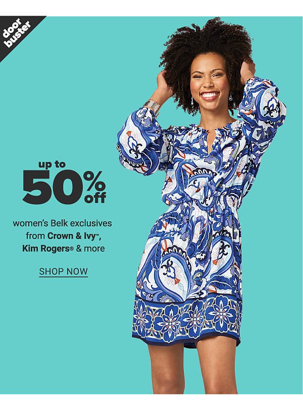 Up to 50% off women's belk exclusives from Crown&Ivy, Kim Rogers and more - Shop Now