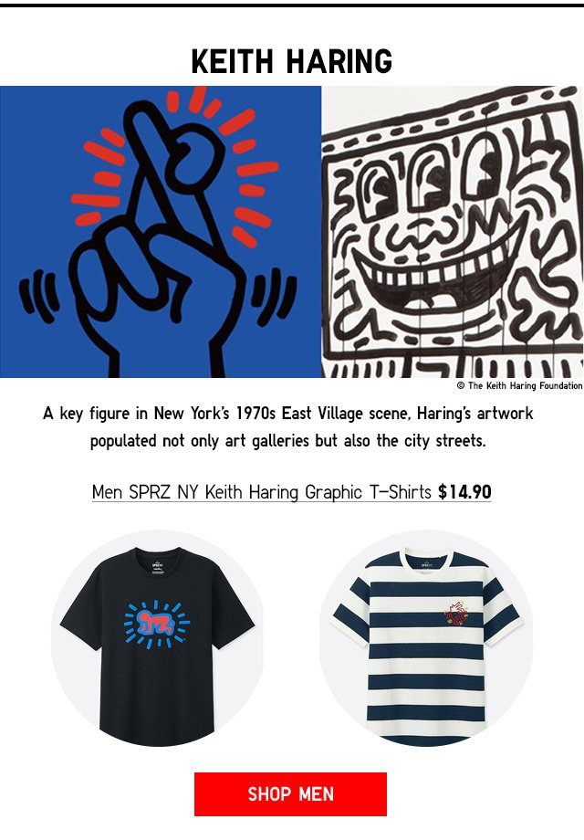 Men SPRZ NY Keith Haring Graphic T-Shirts - SHOP NOW