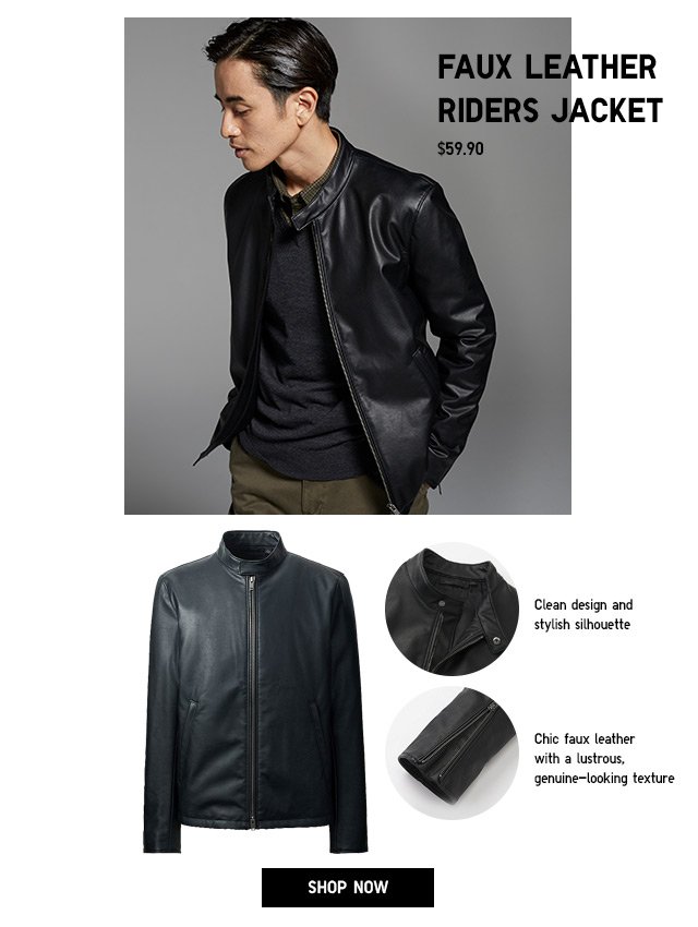 FAUX LEATHER RIDERS JACKET - SHOP NOW