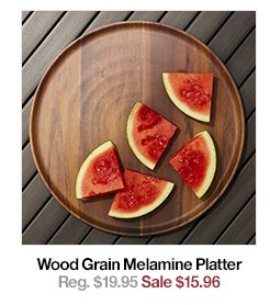 Wood Grain Melamine Platter