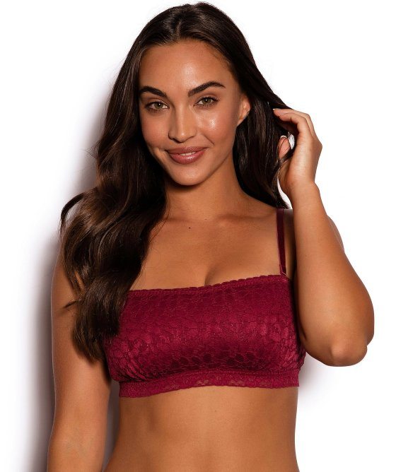 Harley Bandeau - Dark Red - Removable Straps