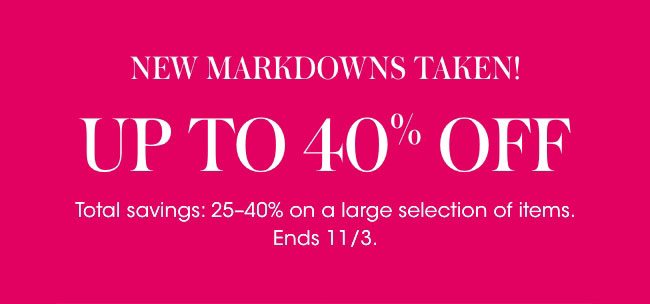 Up to 40% off!