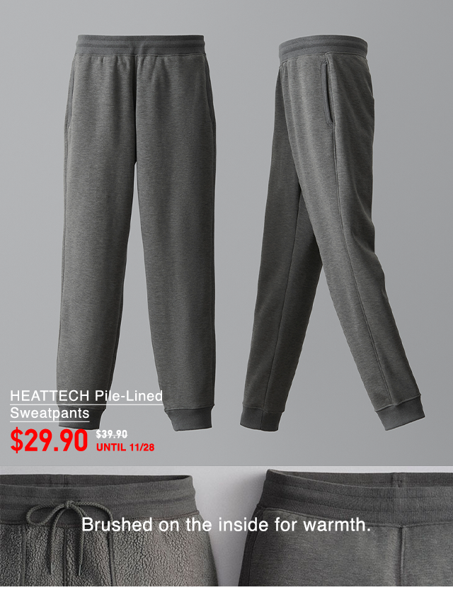 PDP2 - HEATTECH PILE LINED SWEATPANTS