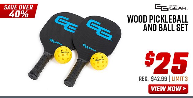 Go Time Gear Wood Pickleball and Ball Set