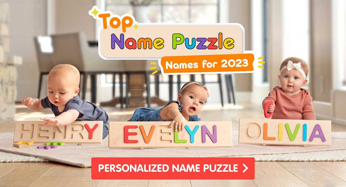 Top Name Puzzle Name for 2023 - Henry, Evelyn, Olivia - Shop Personalized Name Puzzles