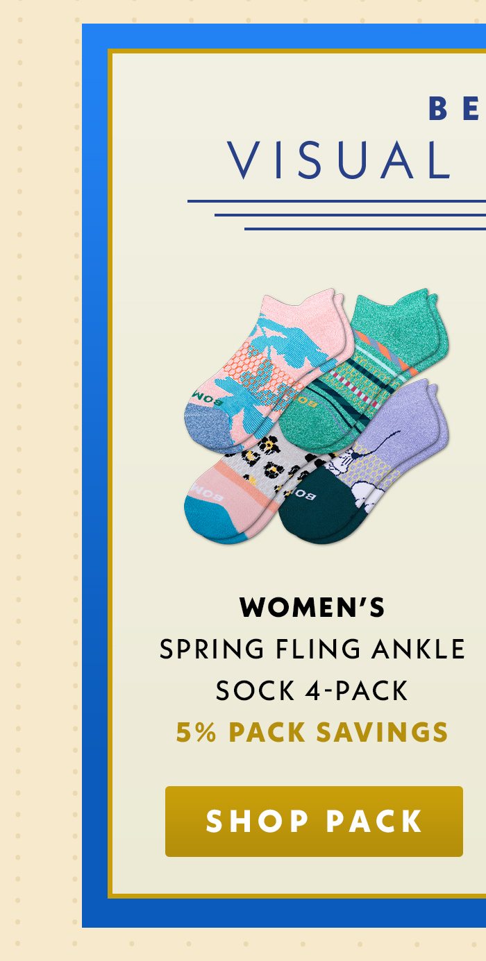 Best Visual Effects | Women's Spring Flink Ankle Sock 4-Pack | 5% Pack Savings | Shop Pack