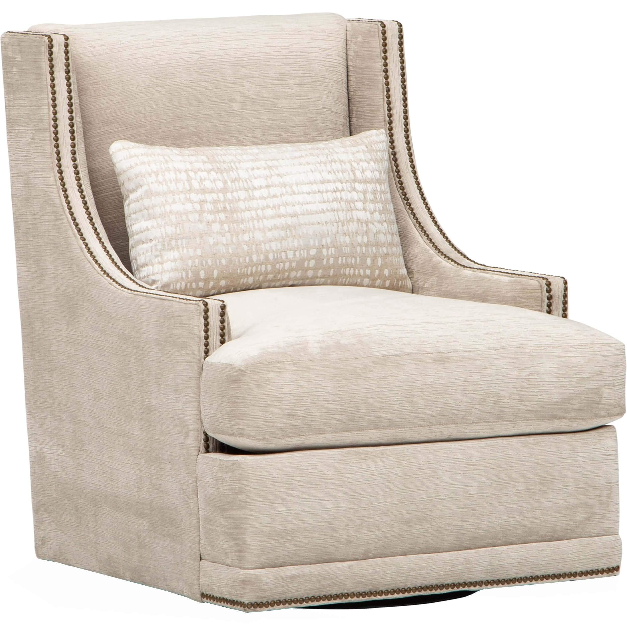 Image of Lindsay Swivel Chair, Pearl