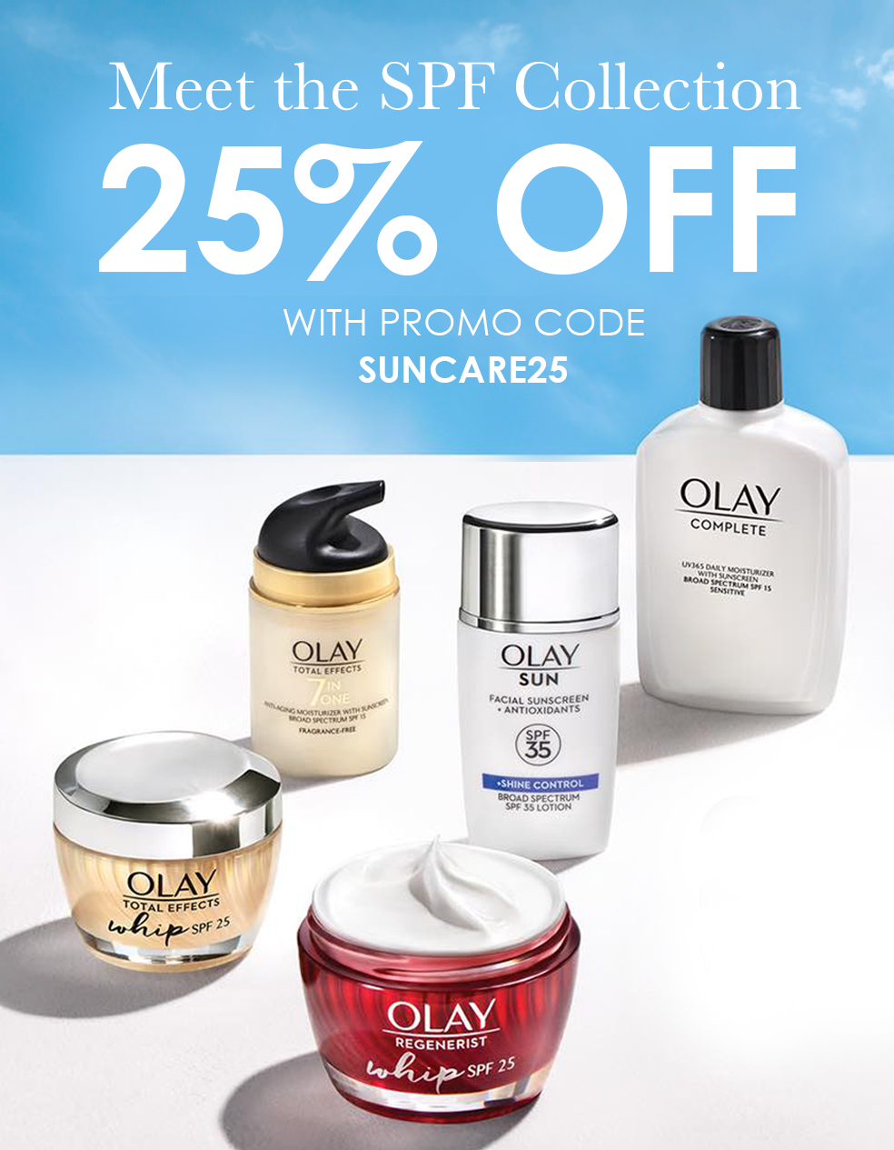 25% Off SPF with promo code SUNCARE25