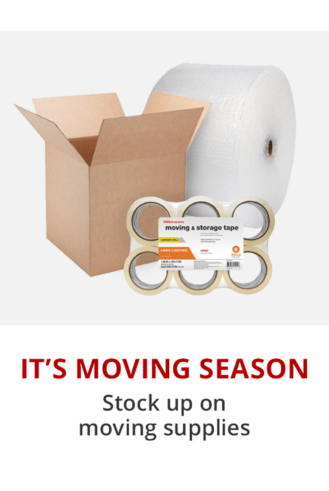 Stock up on moving supplies