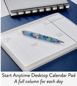 Shop Start Anytime Weekly Desktop Calendar Pad