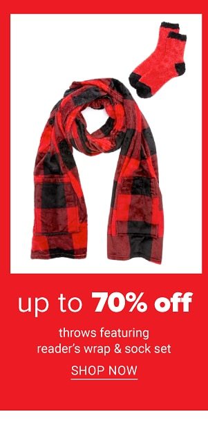 Up to 70% off throws featuring reader's wrap & sock set. Shop Now.