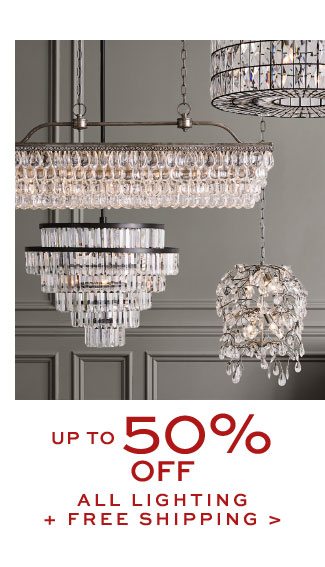 Up To 50% Off All Lighting + Free Shipping
