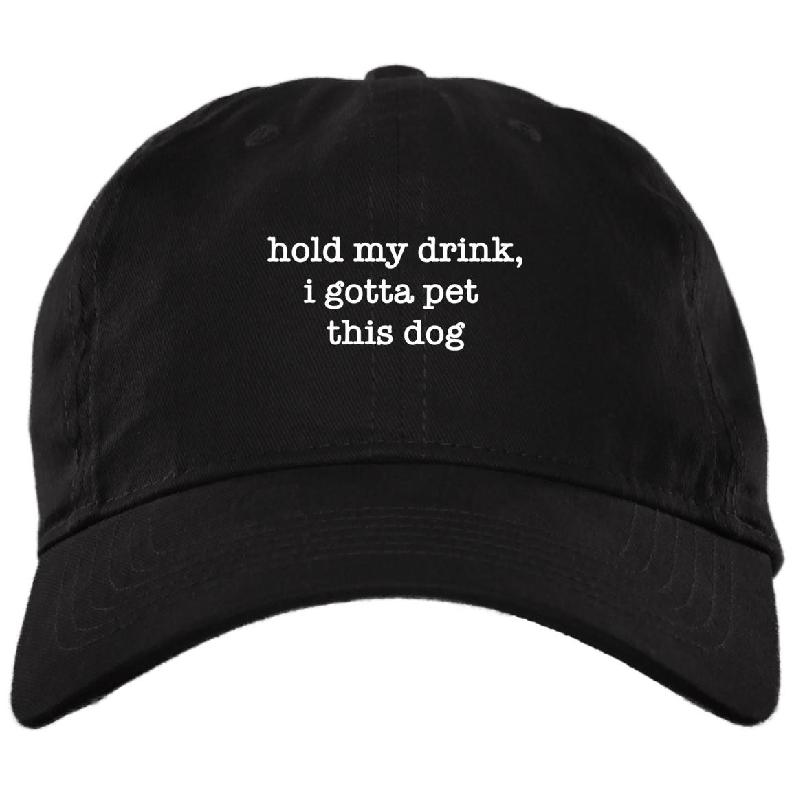 Image of Hold My Drink Black Dog Mom Hat