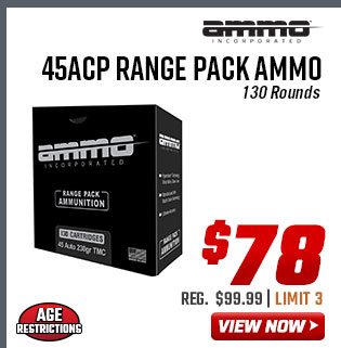 Ammo, Inc. 45ACP Range Pack Ammo