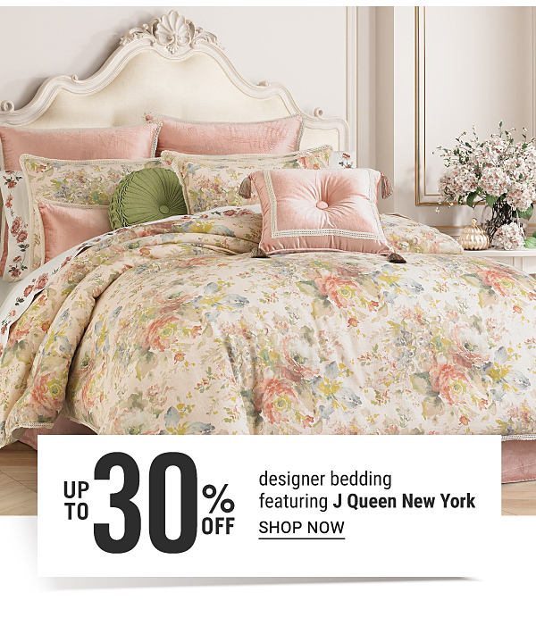 Up to 30% off designer bedding featuring J Queen New York. Shop Now.