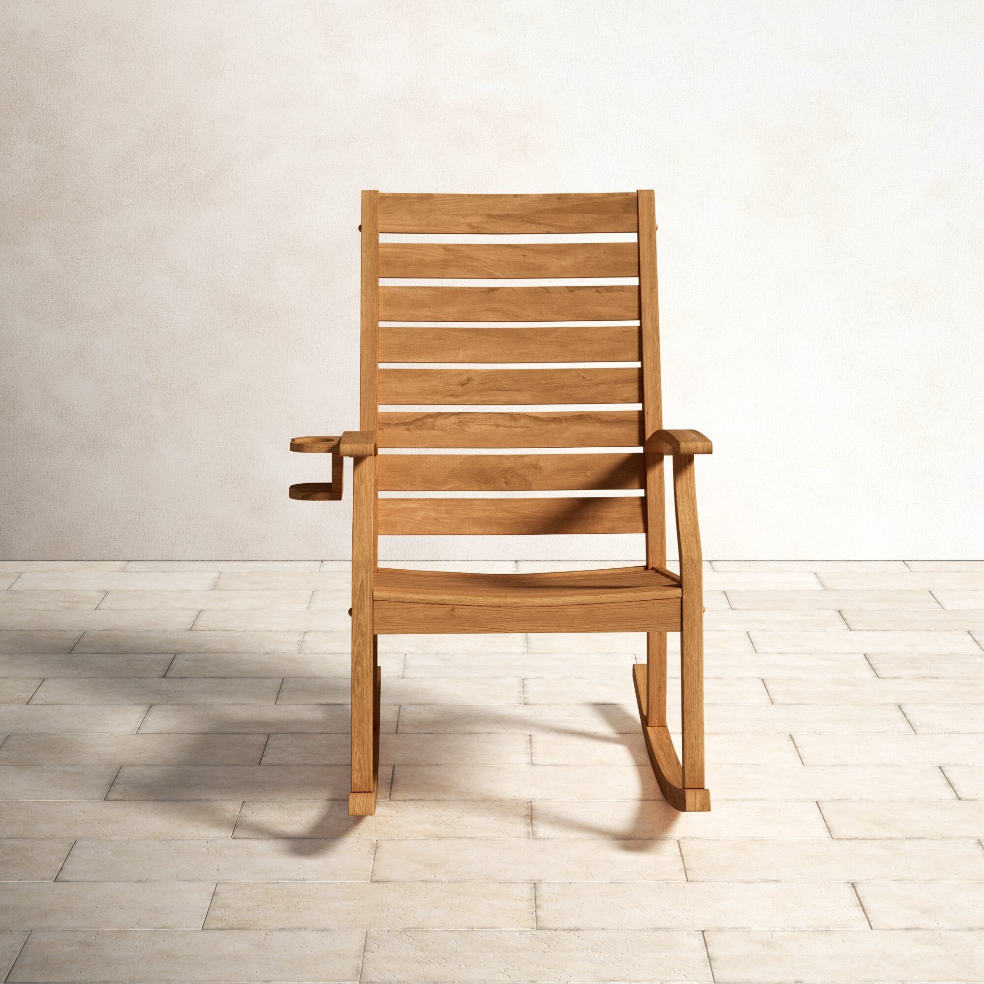 Outdoor Luz Rocking Solid Wood Chair